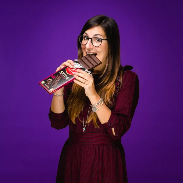 Partecipante Mondelez sul set fotografico